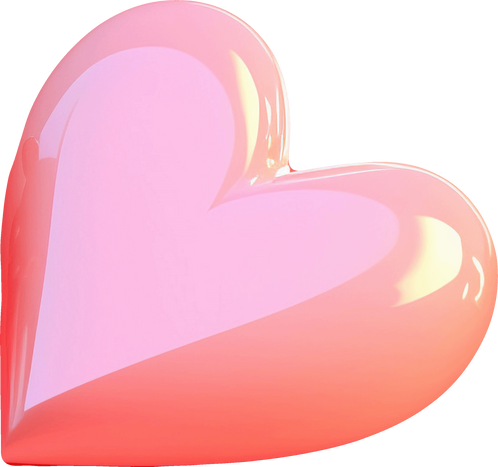 Sparkling and glitter 3d heart illustration